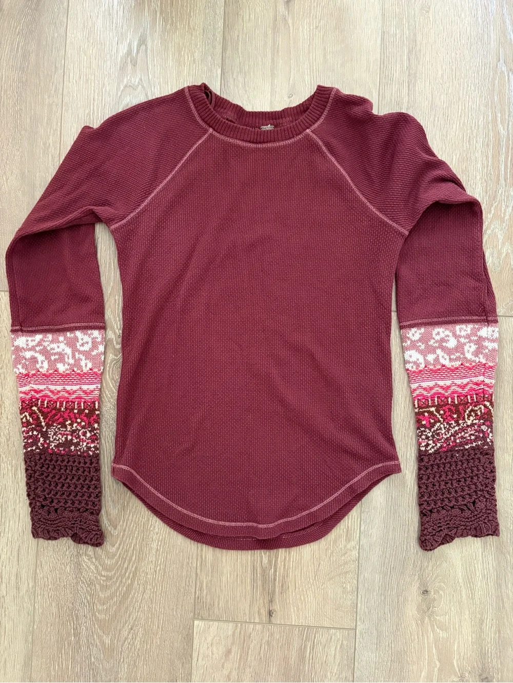 Free People In the Mix Cuff Top | Size S